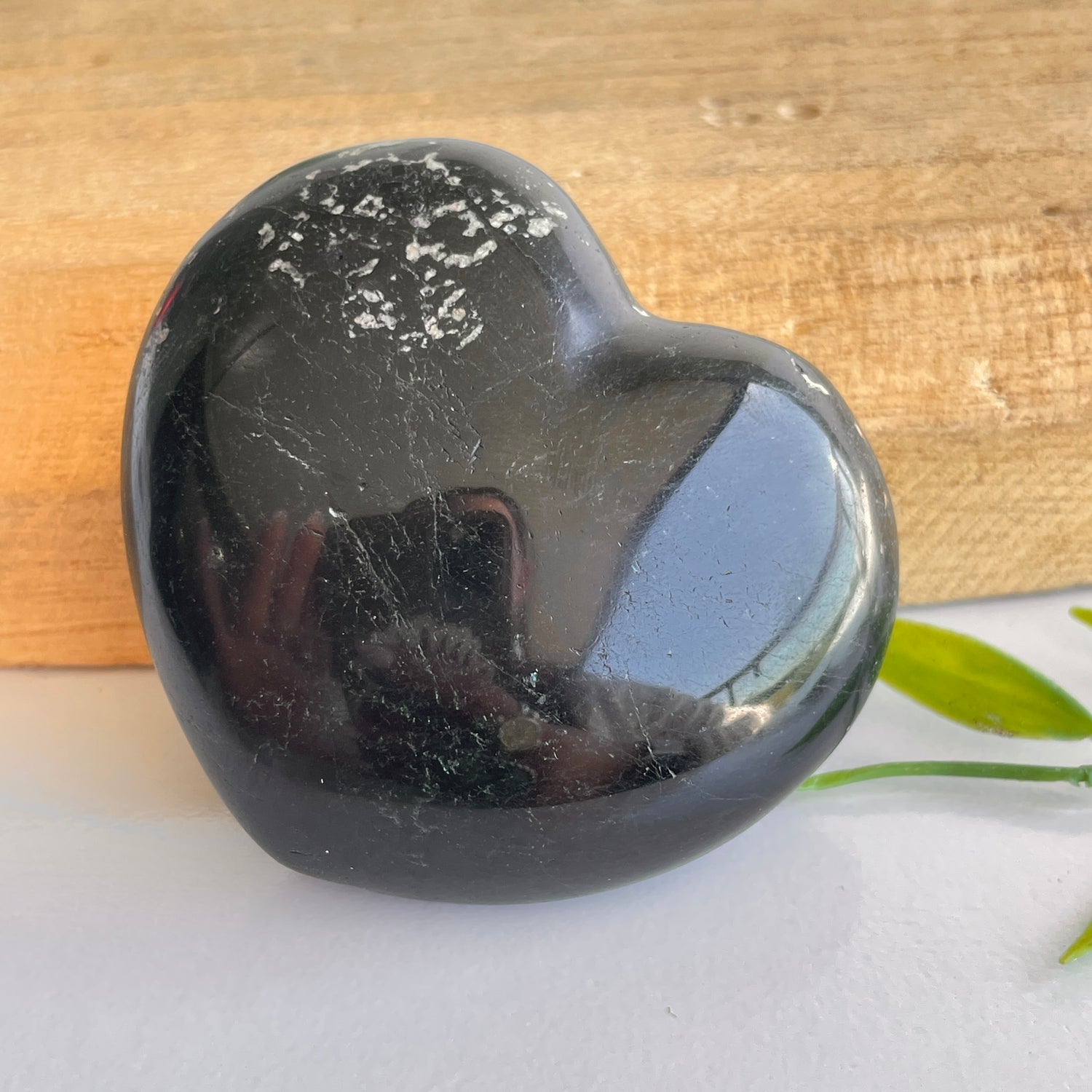 Black Tourmaline Heart 5.9cm