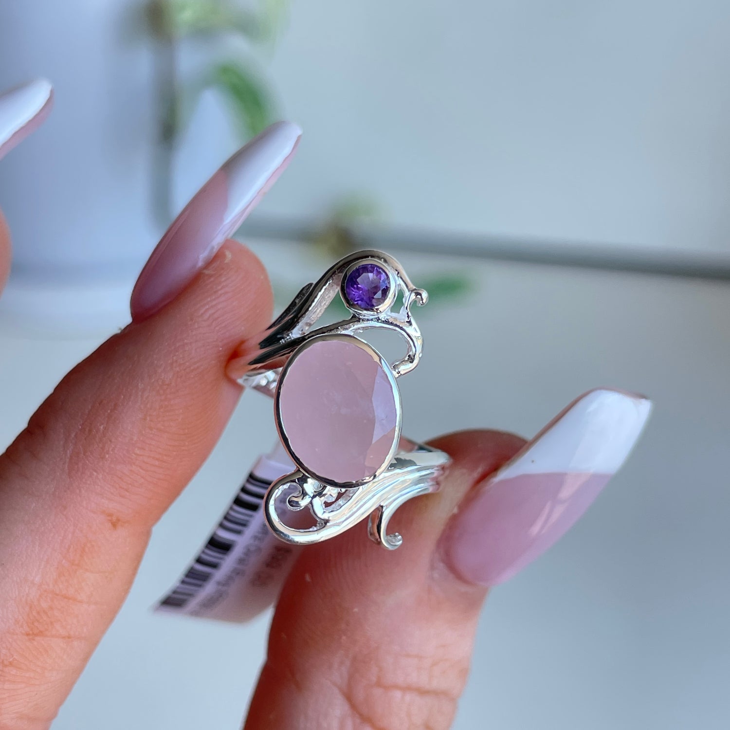 Rose Quartz Oval Ring R3908