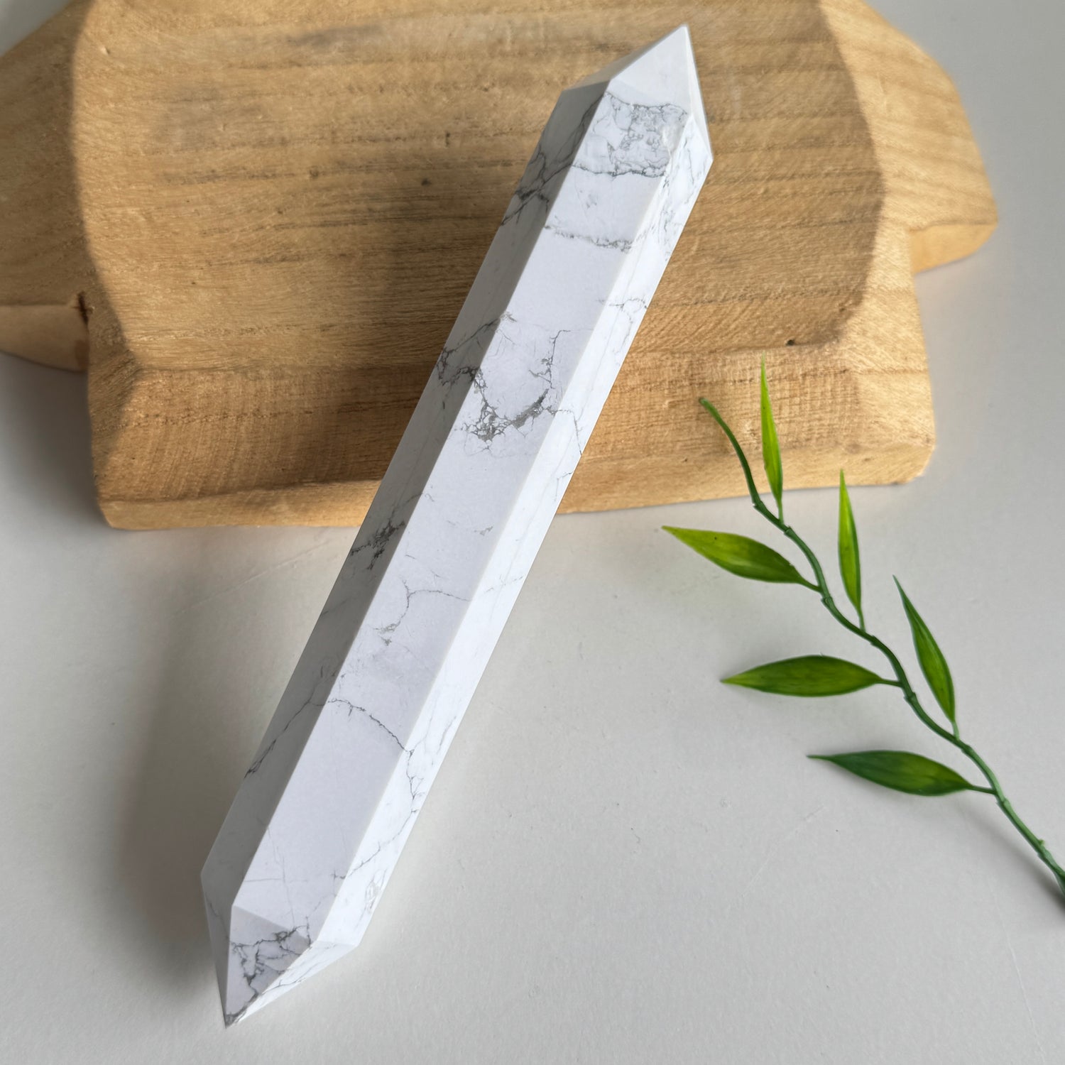 White Howlite Double Terminator 18.8cm