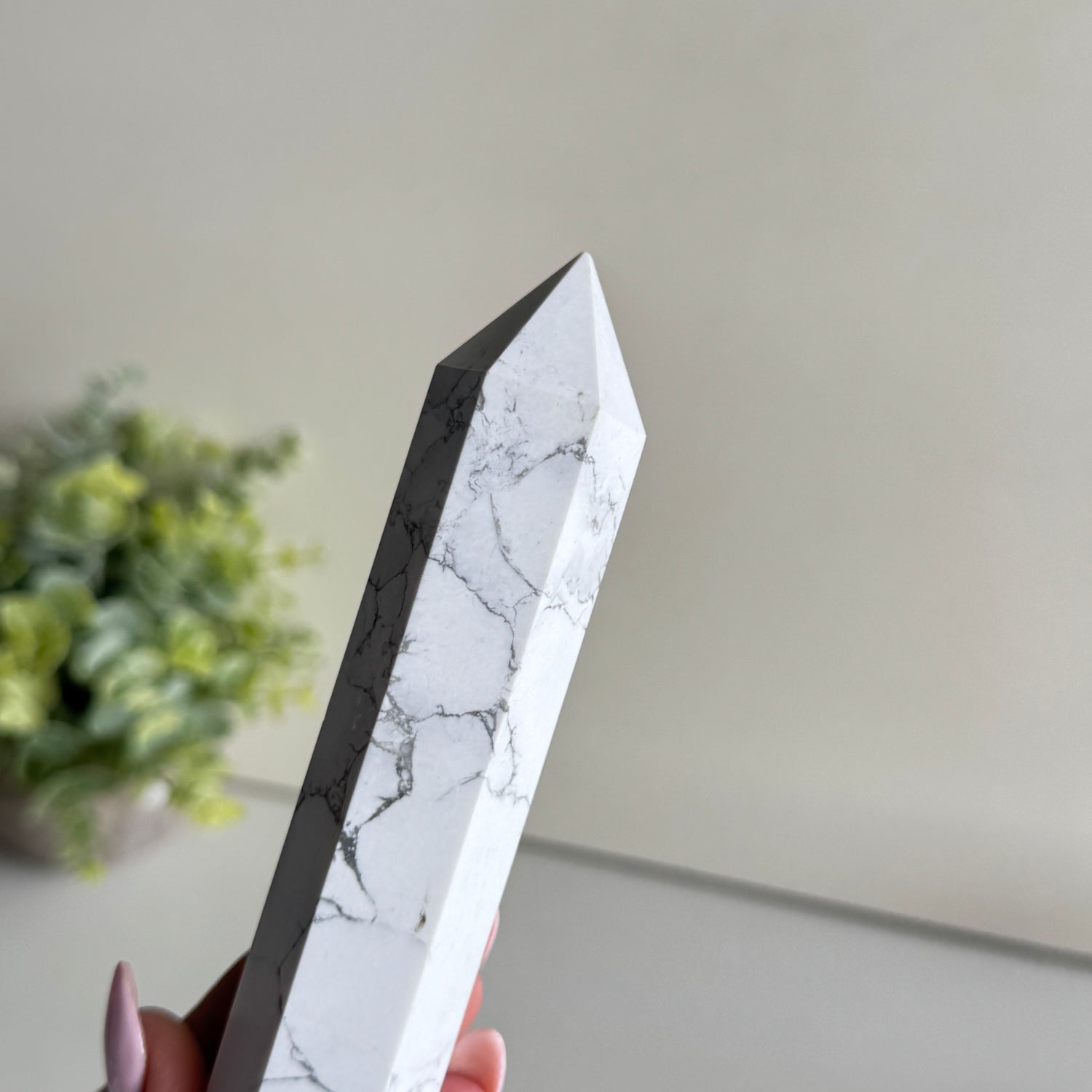 White Howlite Double Terminator 18.8cm