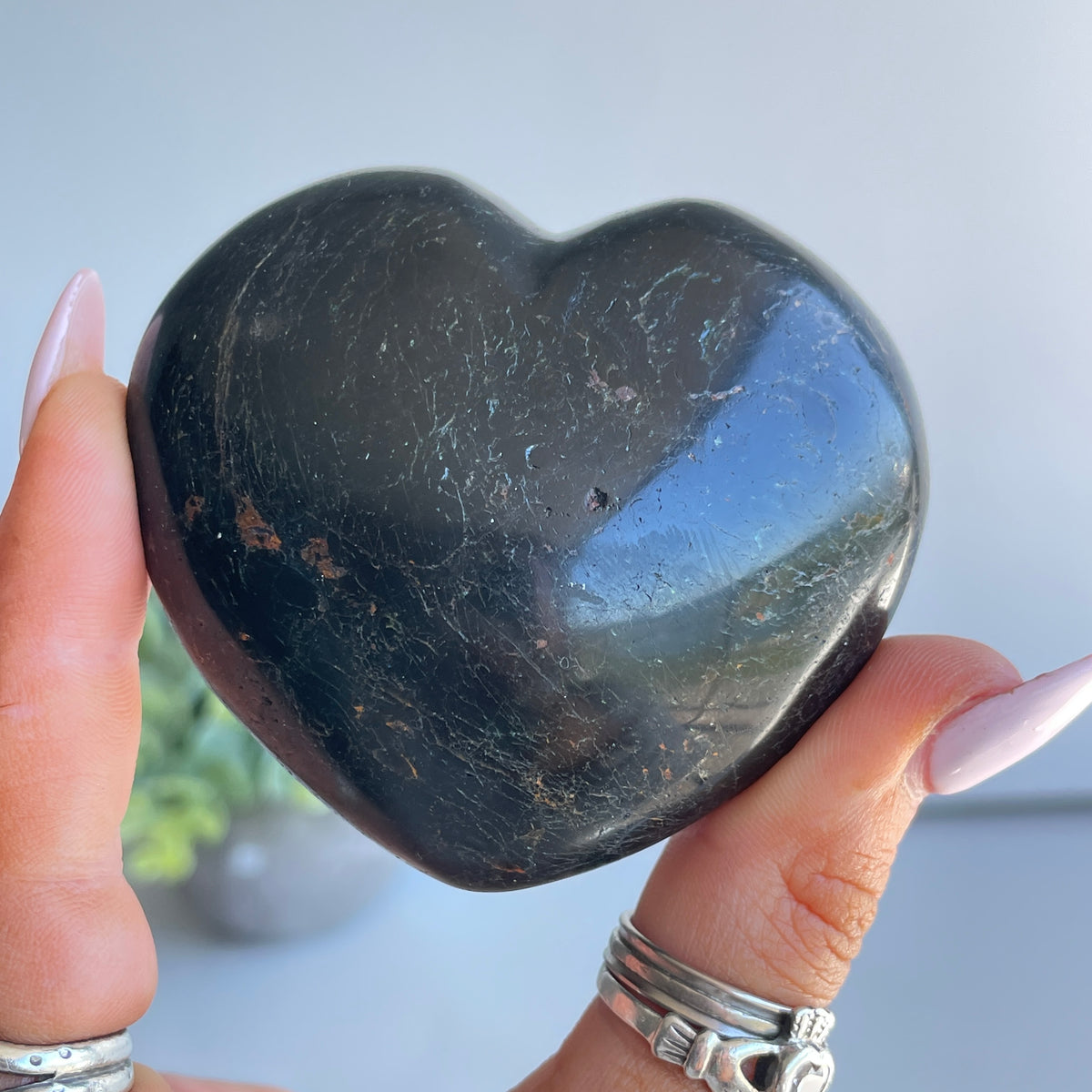 Black Tourmaline Heart 6.7cm