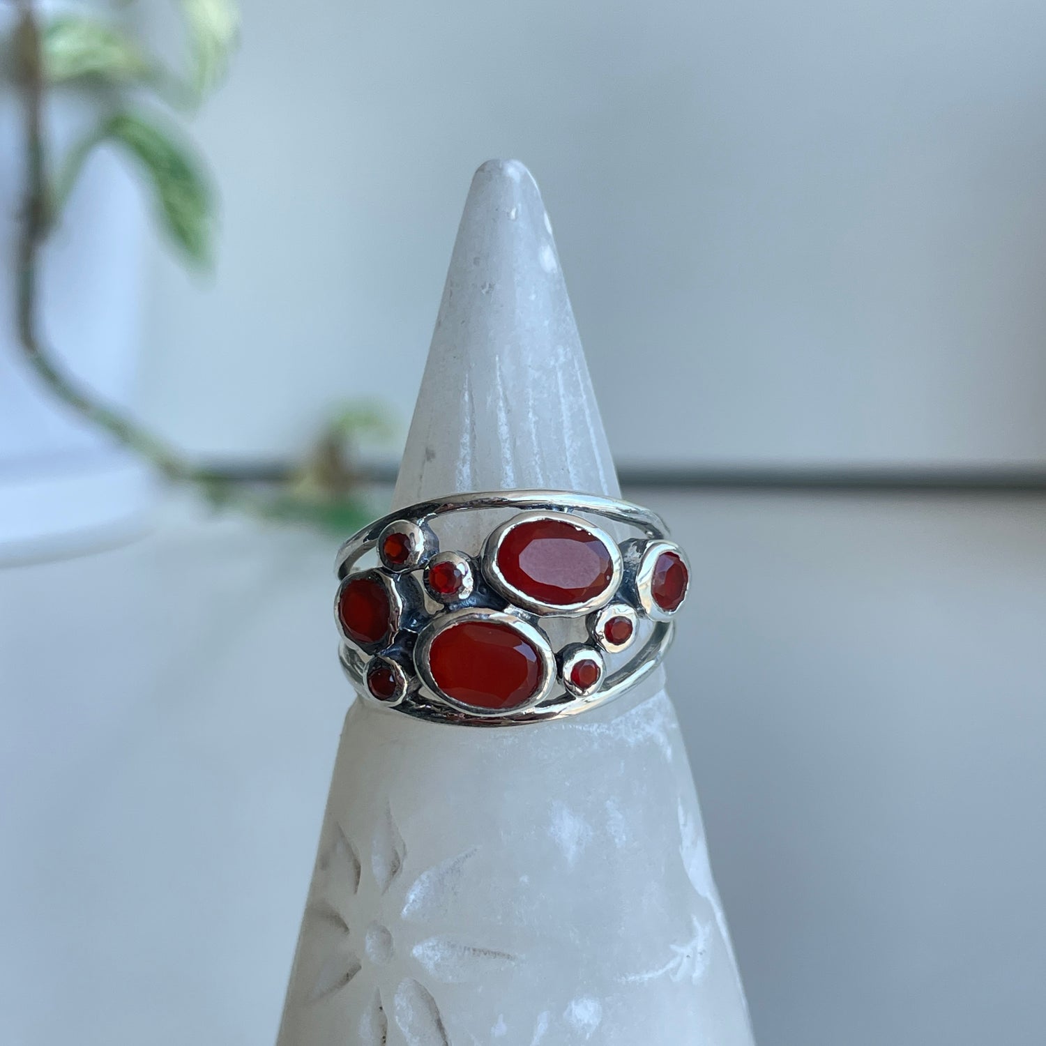 Carnelian Multi Stone Ring R3878