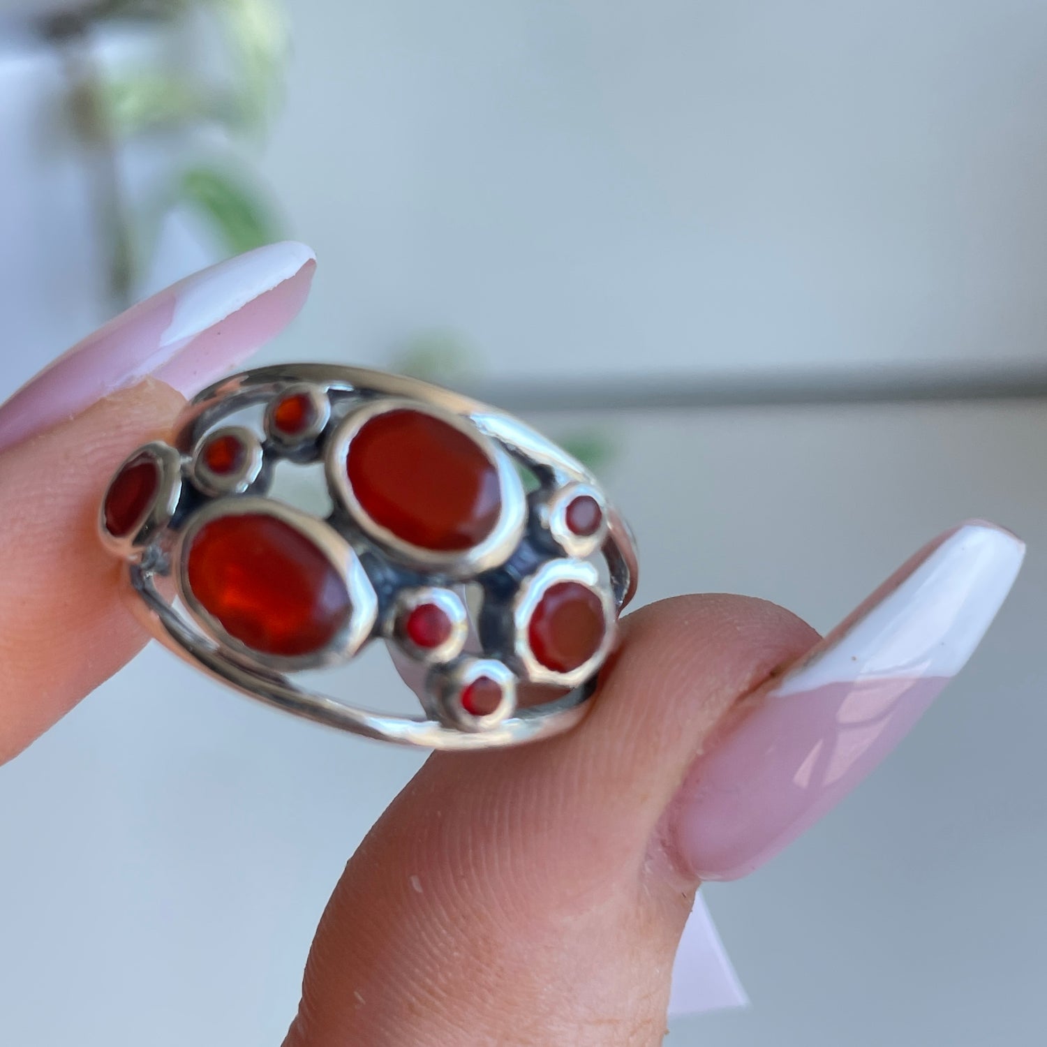 Carnelian Multi Stone Ring R3878