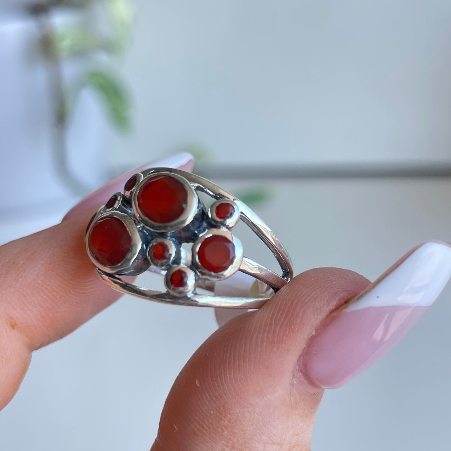 Carnelian Multi Stone Ring R3878