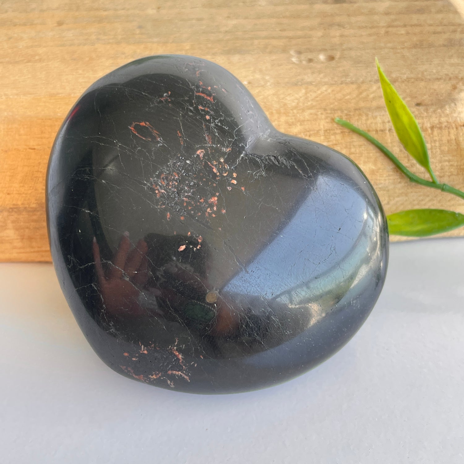 Black Tourmaline Heart 7.3cm