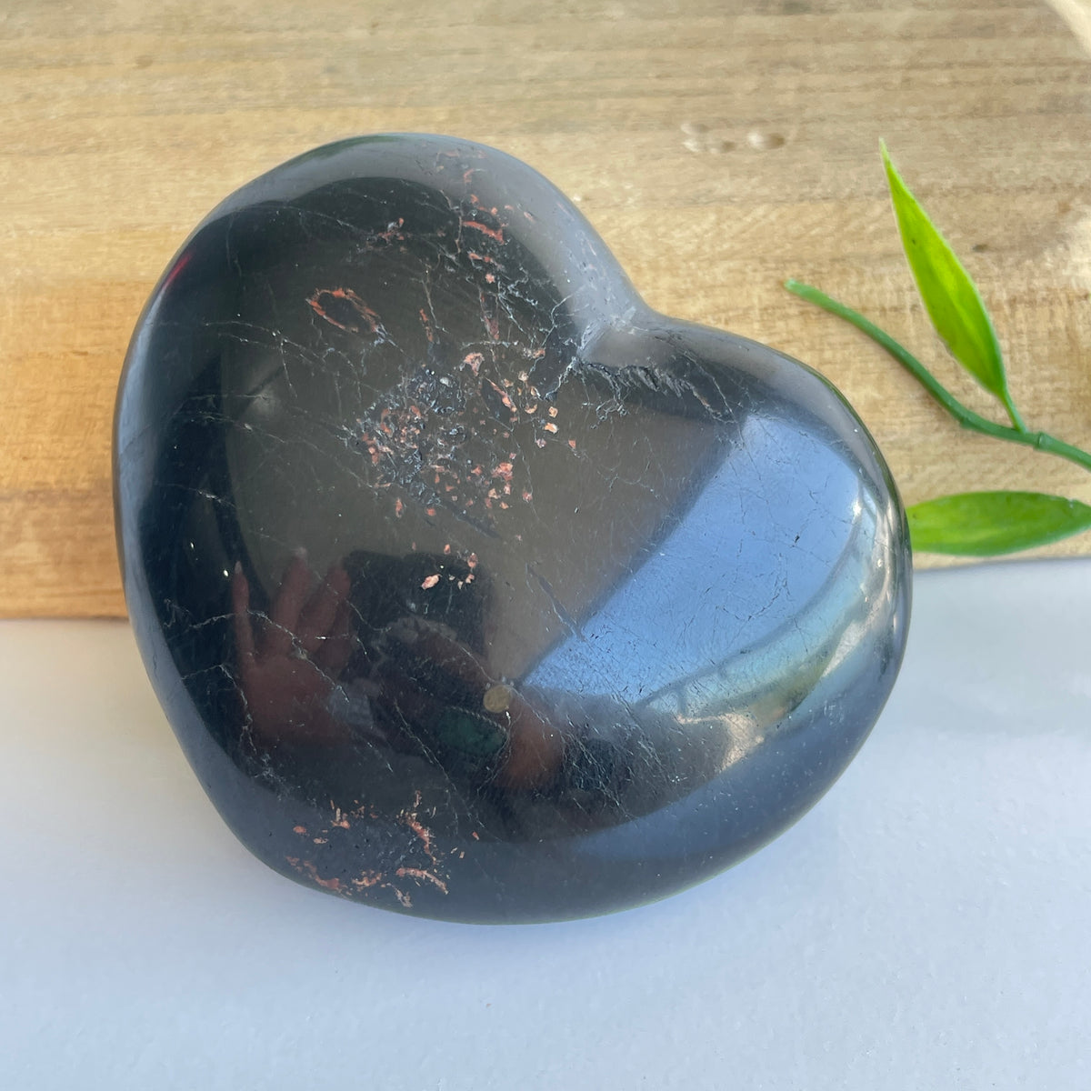 Black Tourmaline Heart 7.3cm