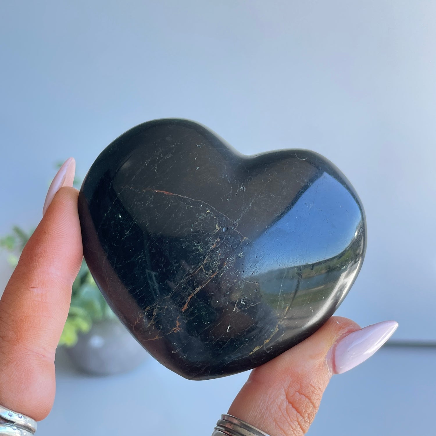 Black Tourmaline Heart 7cm