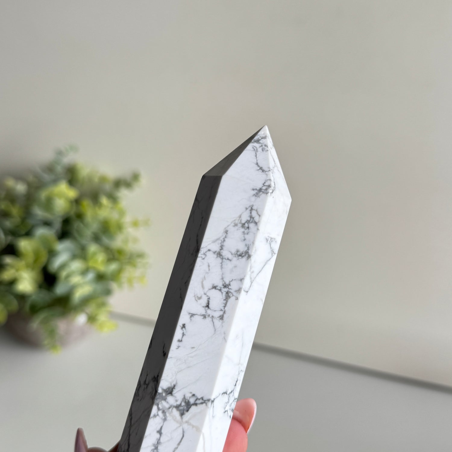 White Howlite Double Terminator 17.3cm