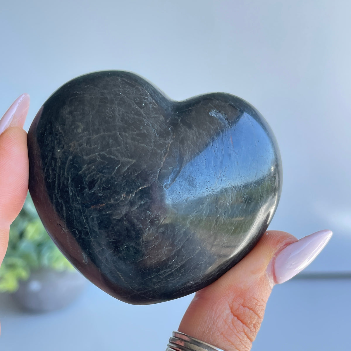 Black Tourmaline Heart 6.4cm