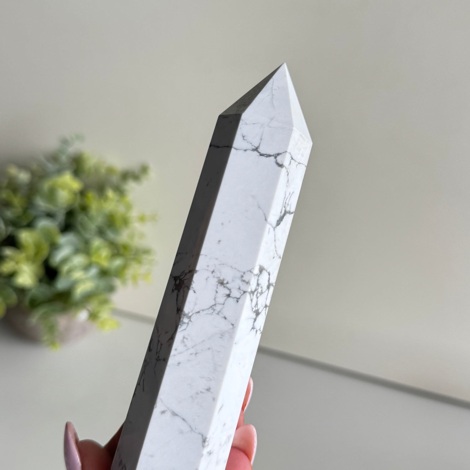 White Howlite Double Terminator 18.8cm