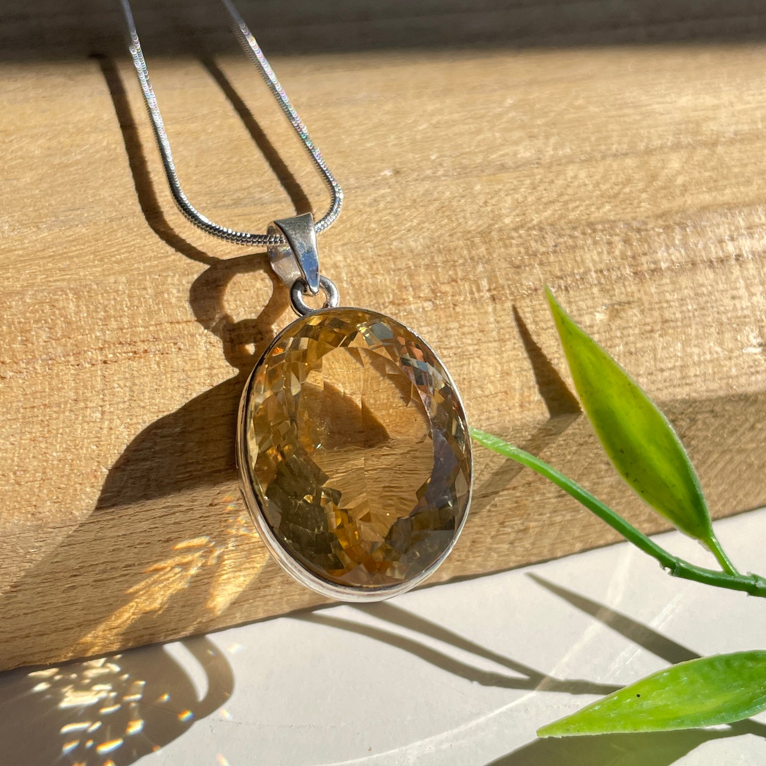 Citrine Oval Pendant