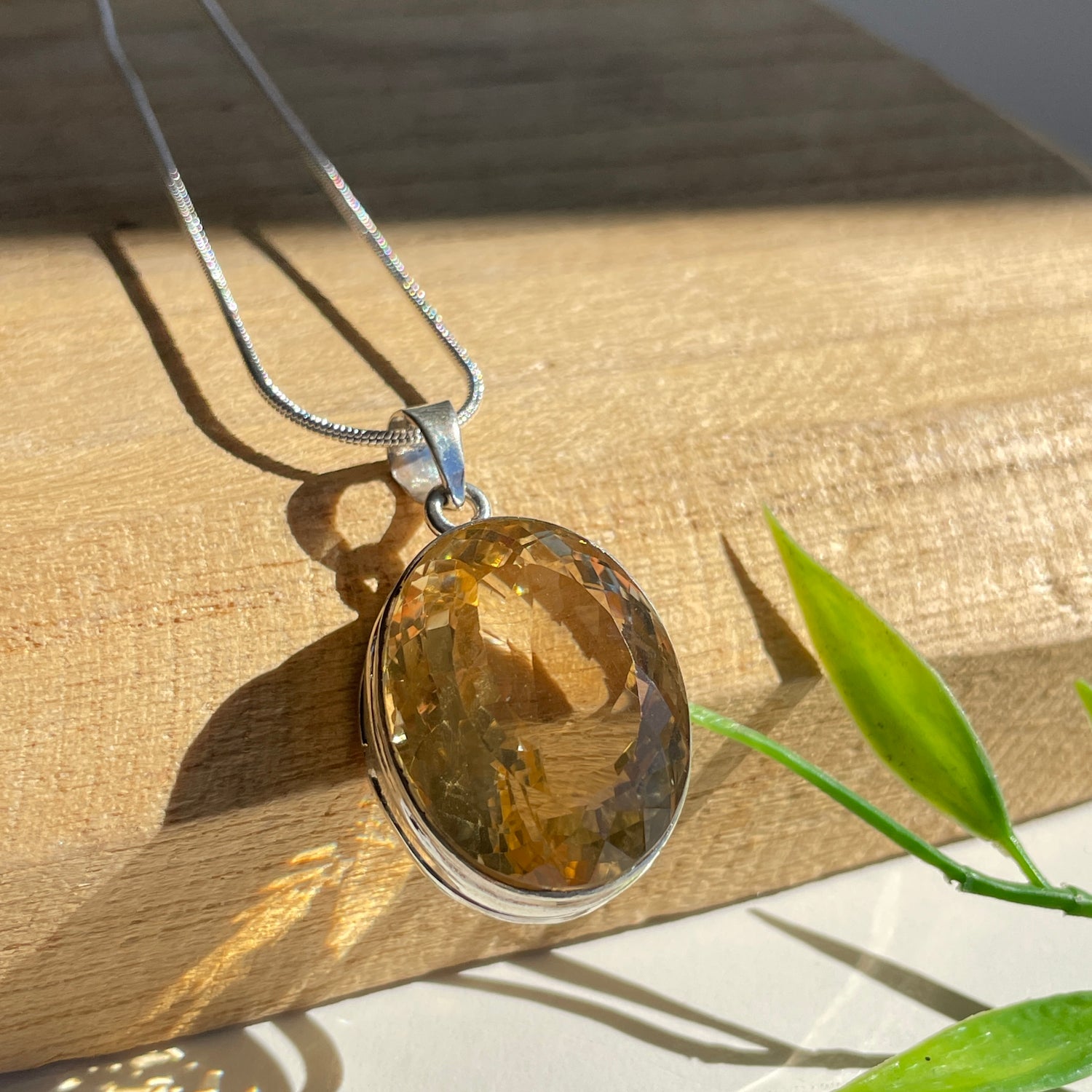 Citrine Oval Pendant