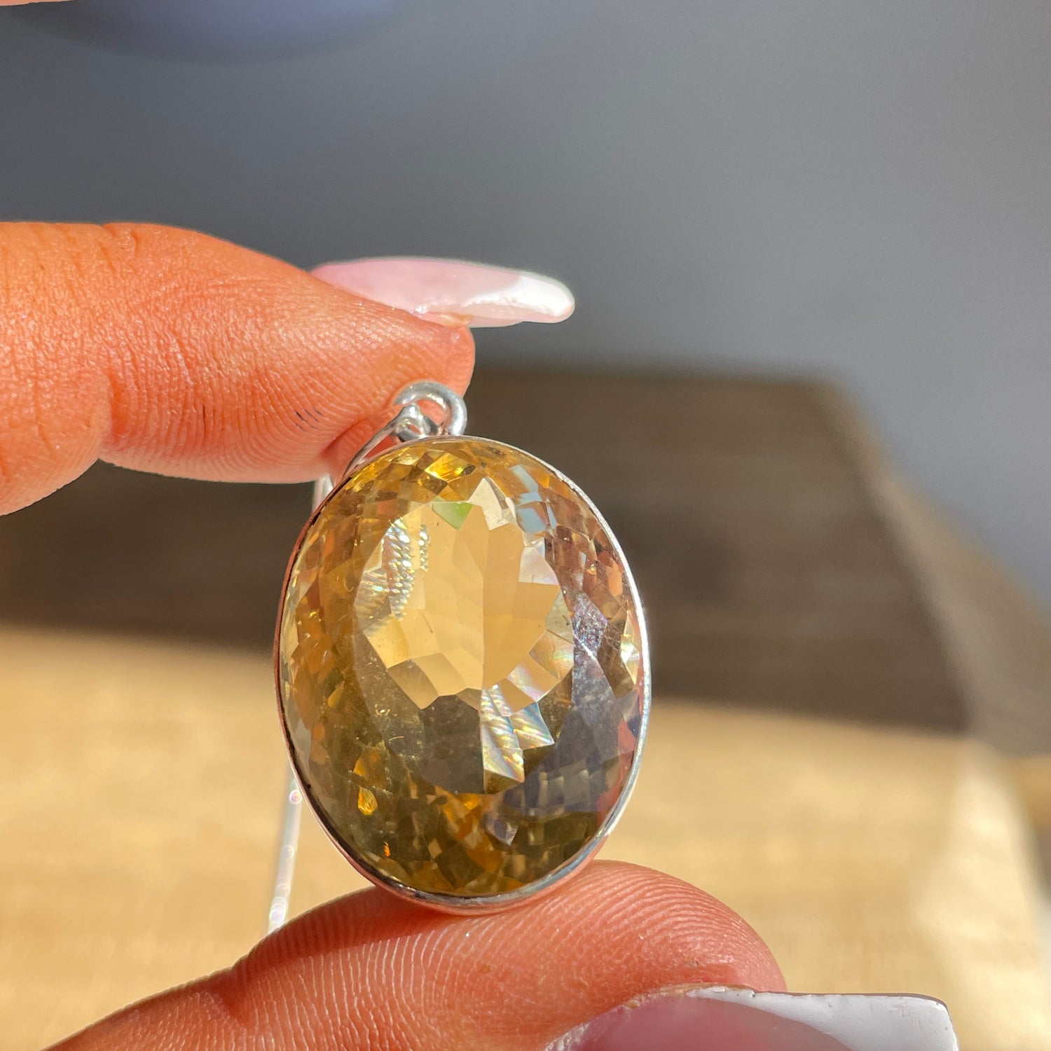 Citrine Oval Pendant