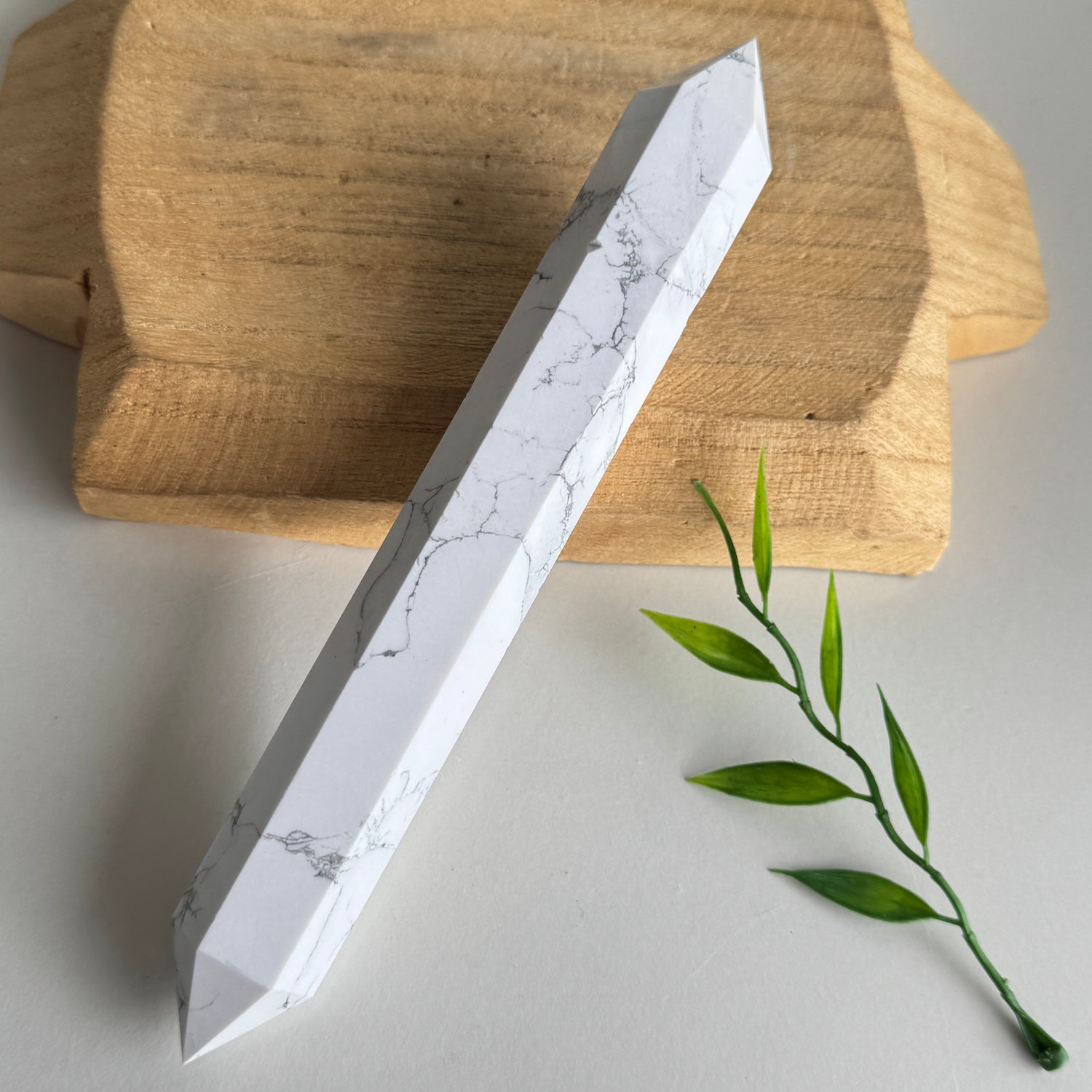 White Howlite Double Terminator 19.4cm