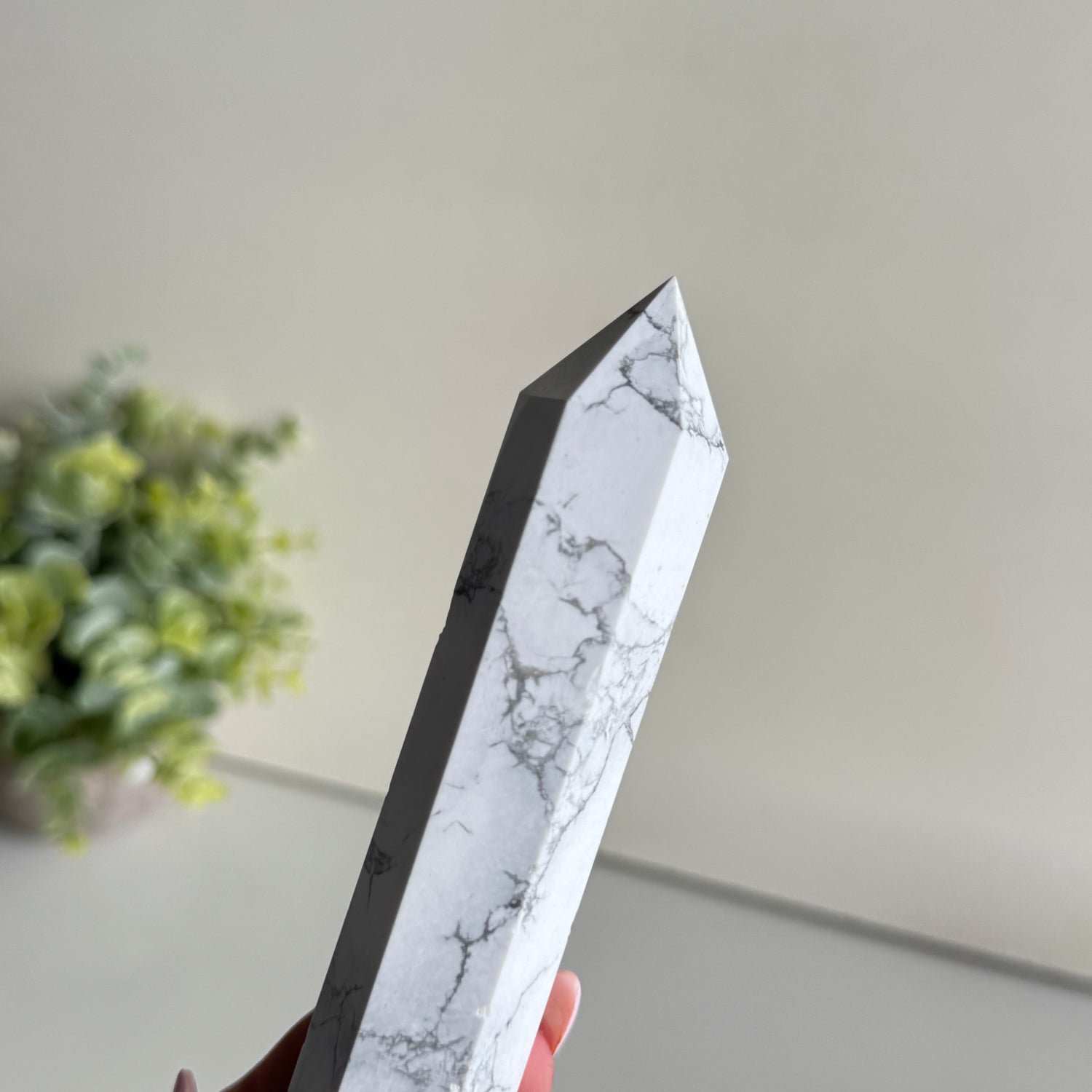 White Howlite Double Terminator 19.4cm