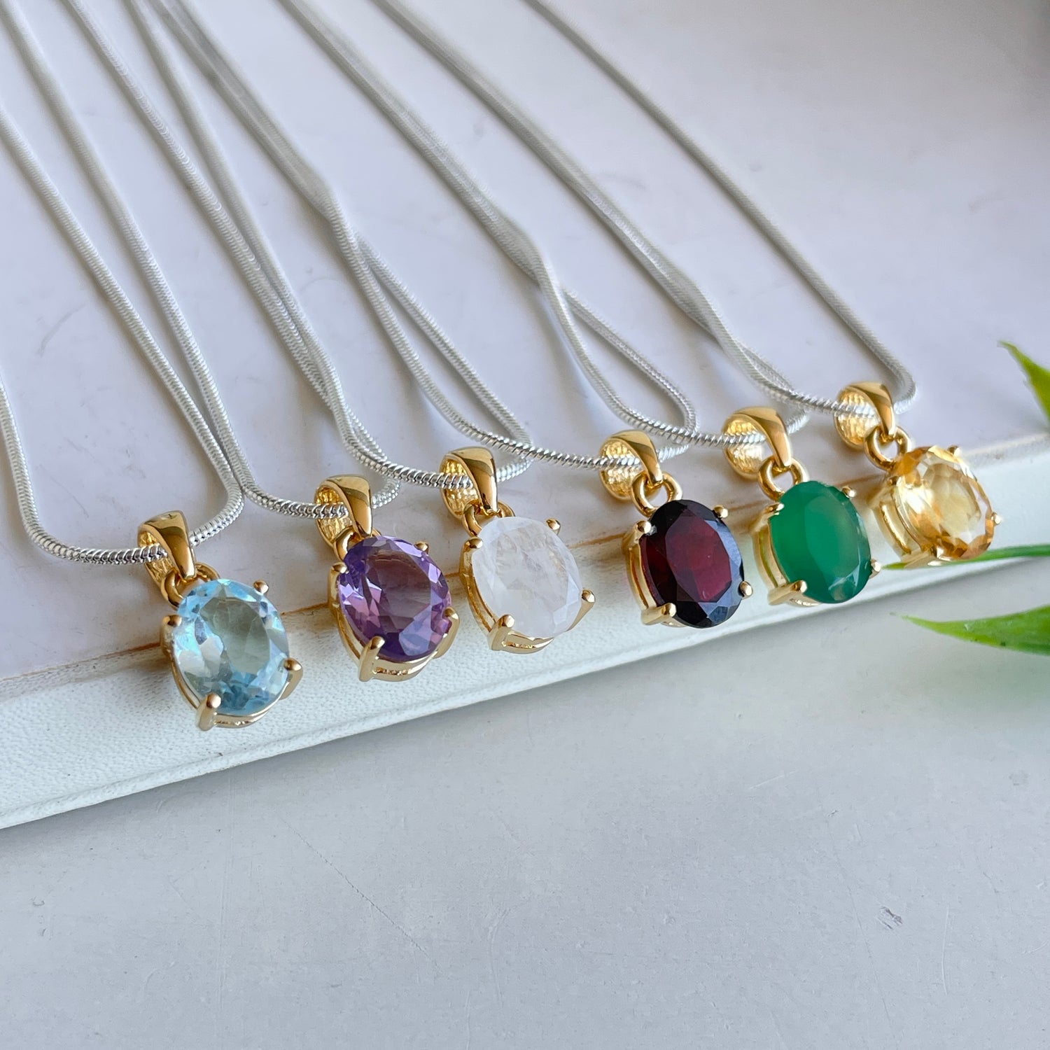 18k Gold Plated Oval Pendant