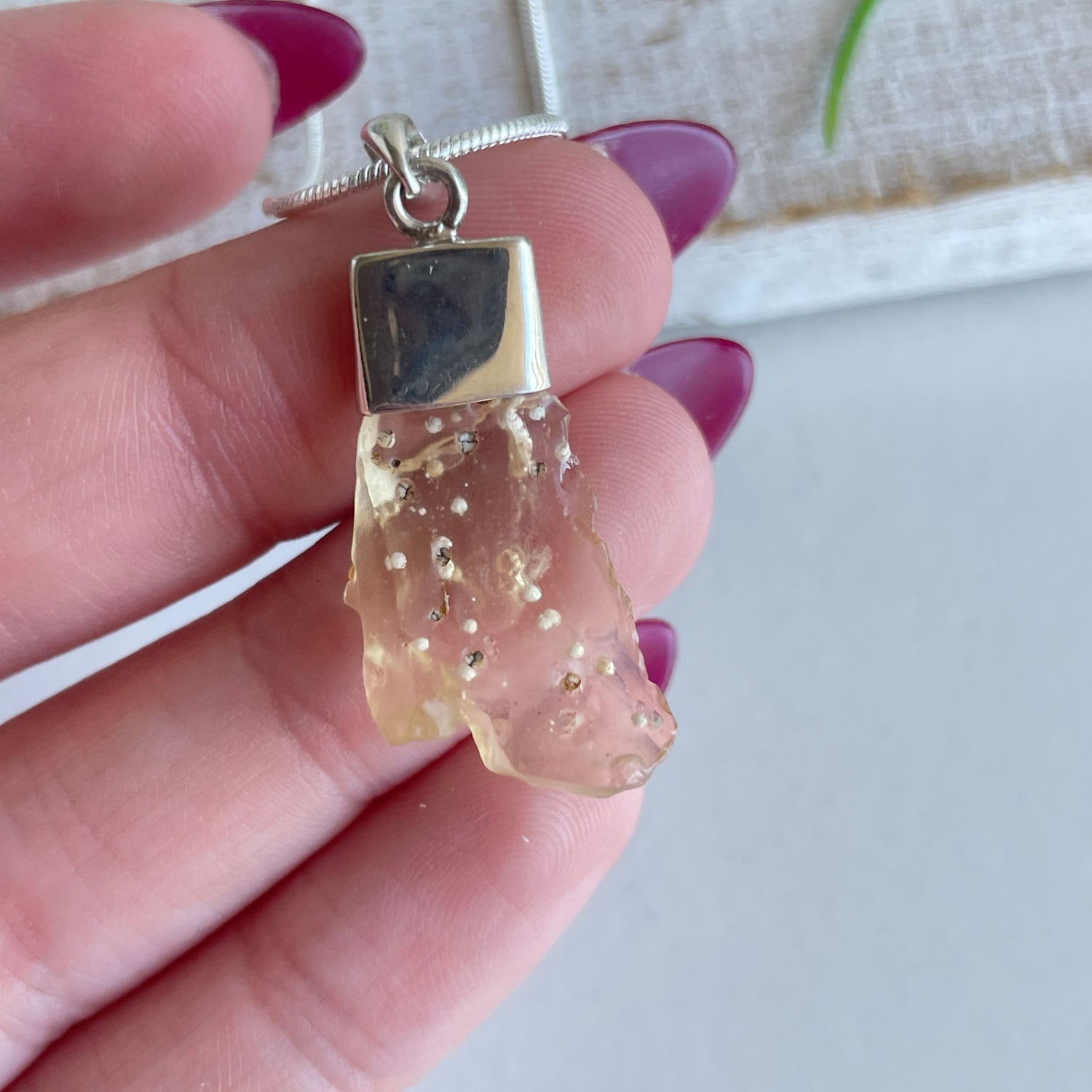 Libyan Desert Glass Pendant 009