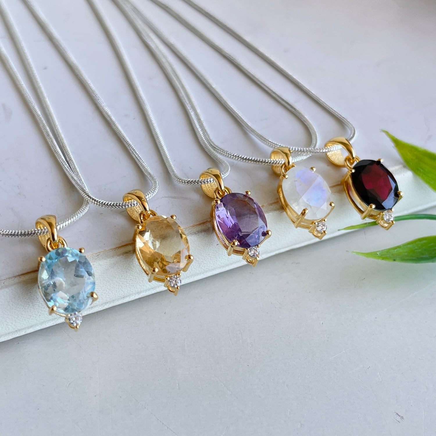 18k Gold Plated Oval Pendant