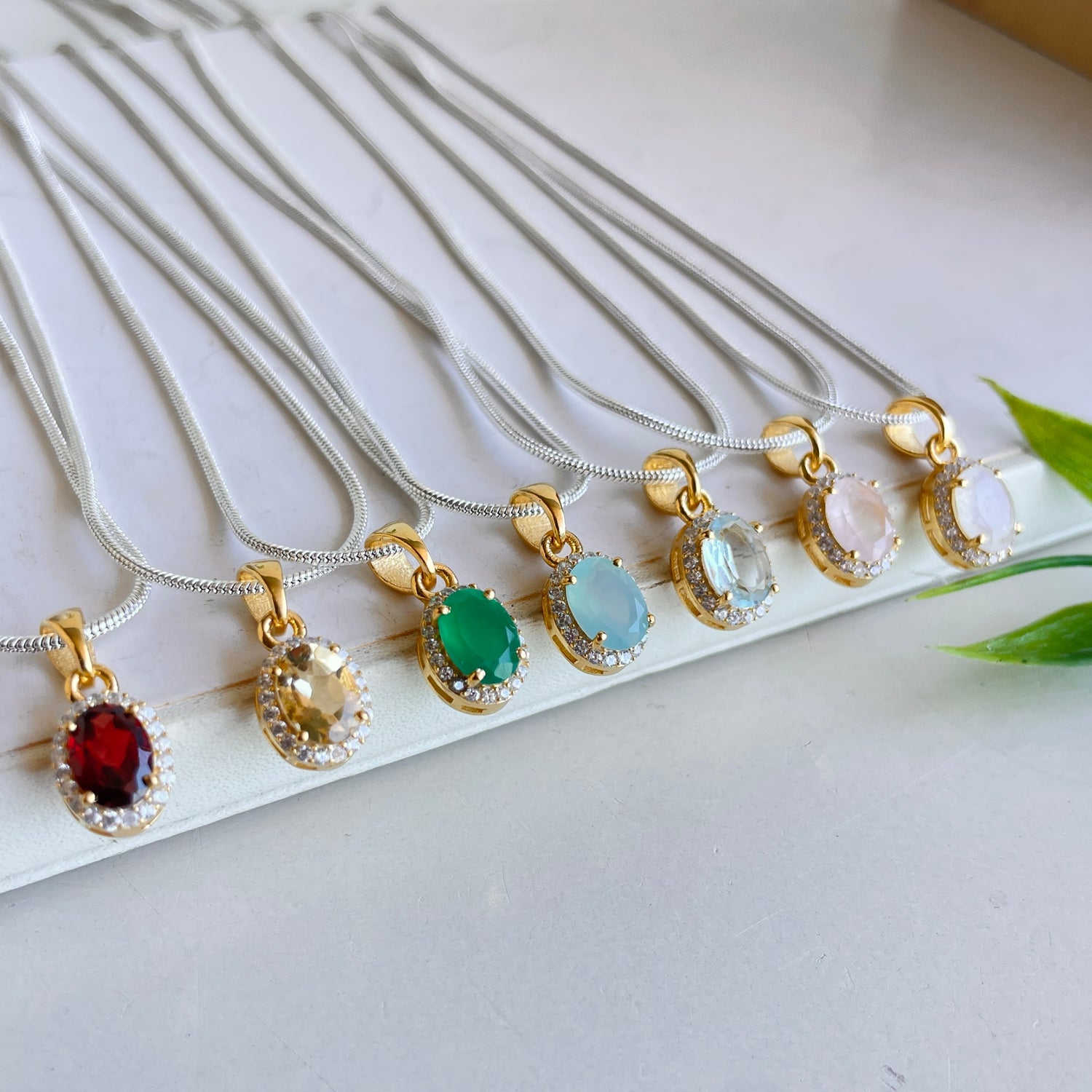 18k Gold Plated  Pendant With Cubic Zirconias