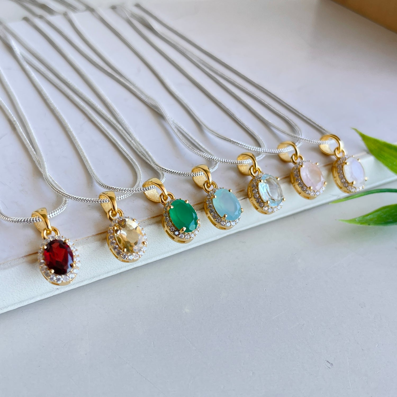 18k Gold Plated  Pendant With Cubic Zirconias
