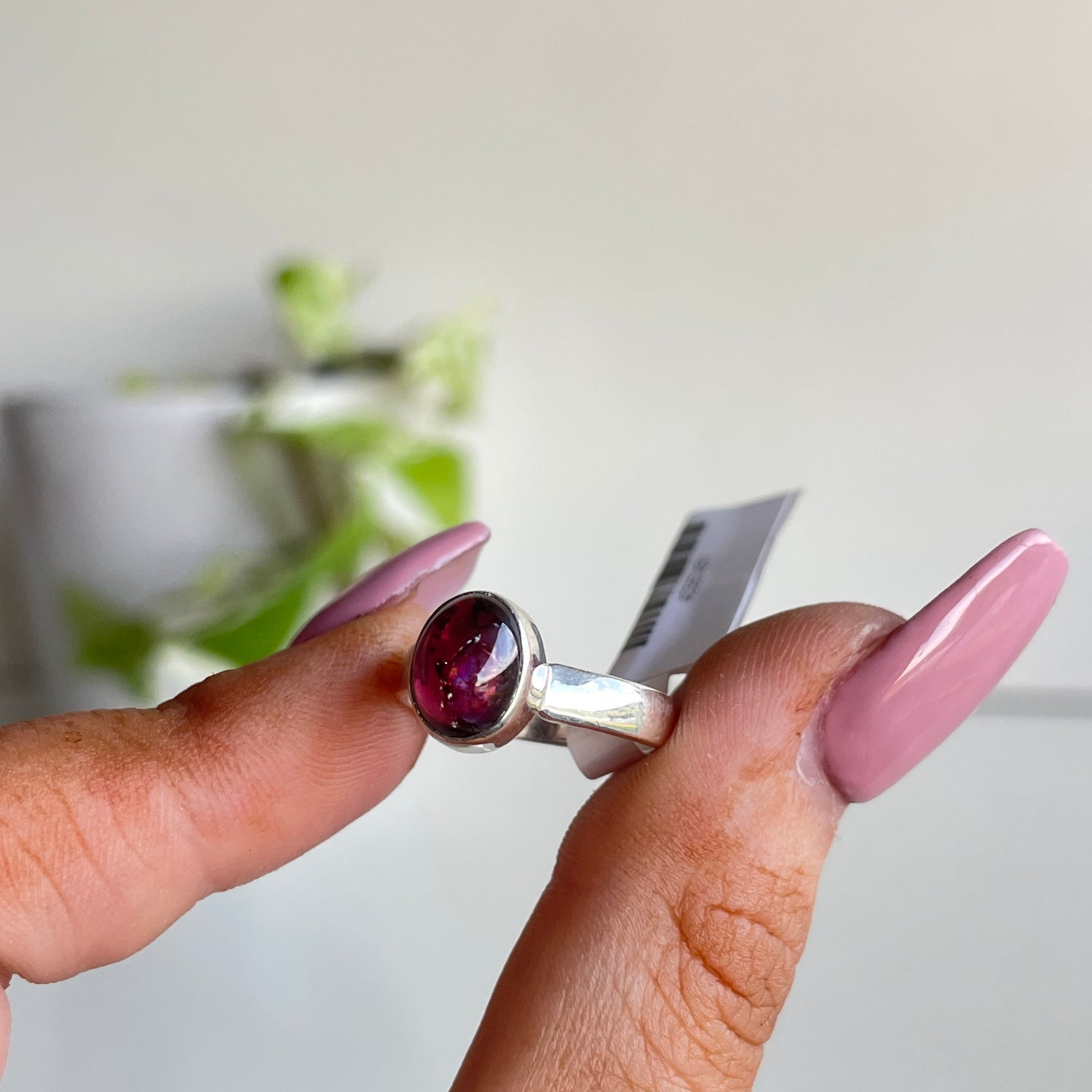 Garnet Oval Ring Sz5