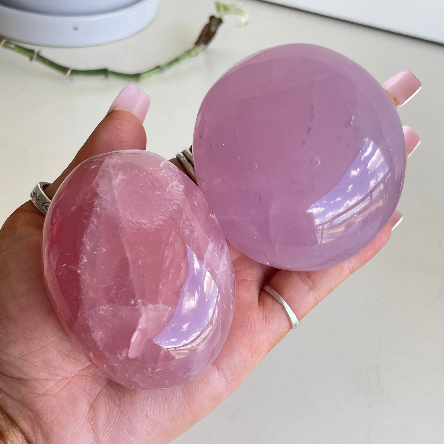 Rose Quartz Palmstone XXL