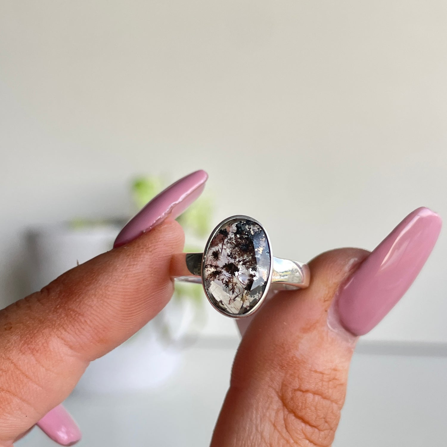 Cacoxenite Oval Ring Sz7.5