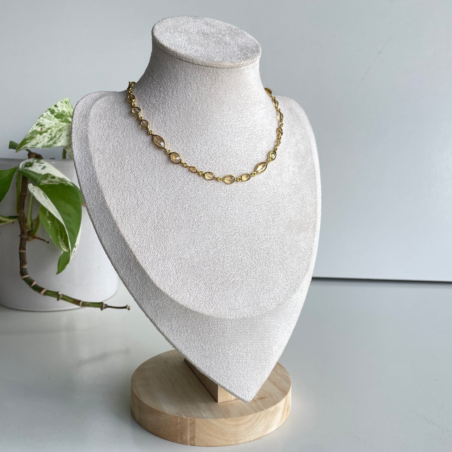 Citrine 18ct Gold Plated Necklace