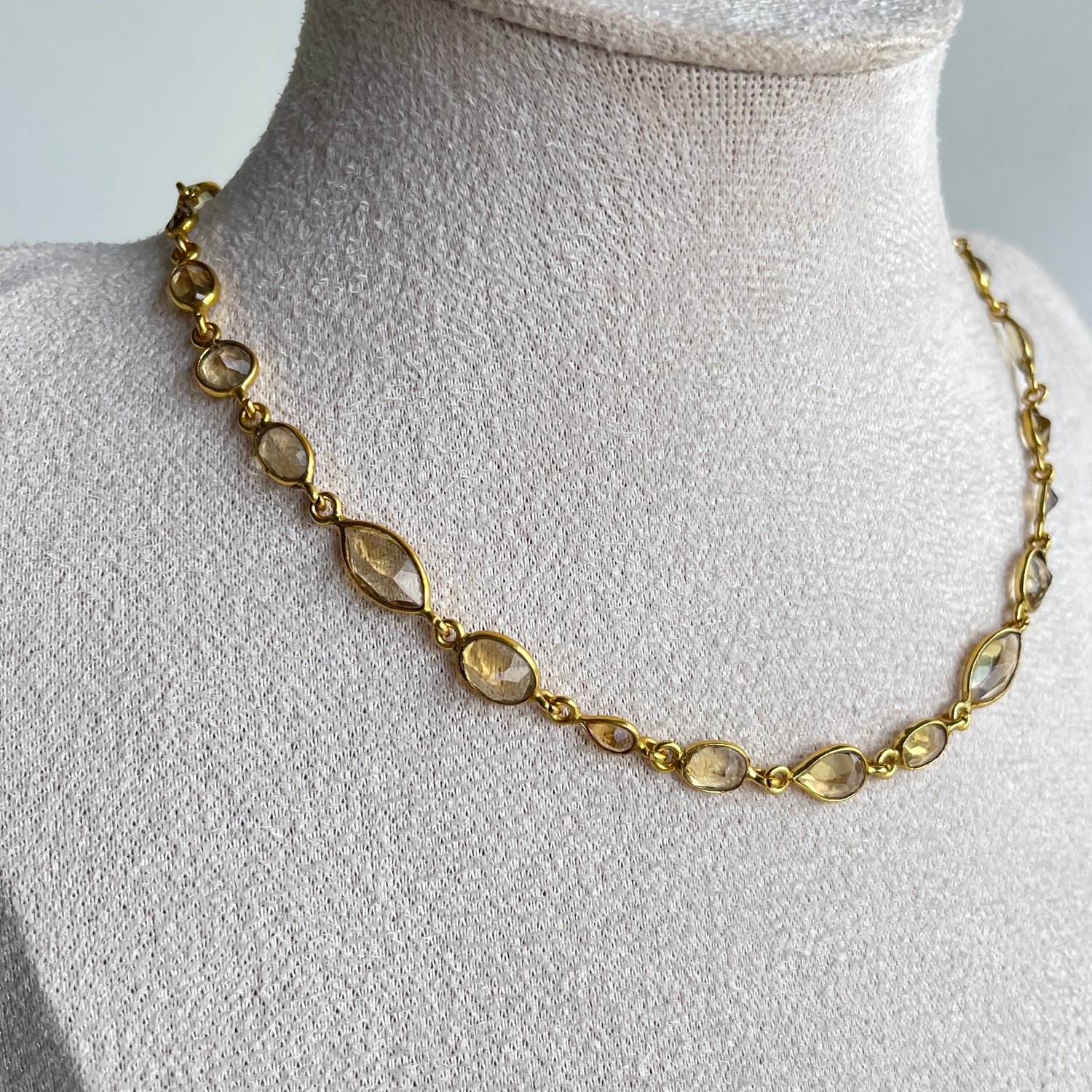 Citrine 18ct Gold Plated Necklace