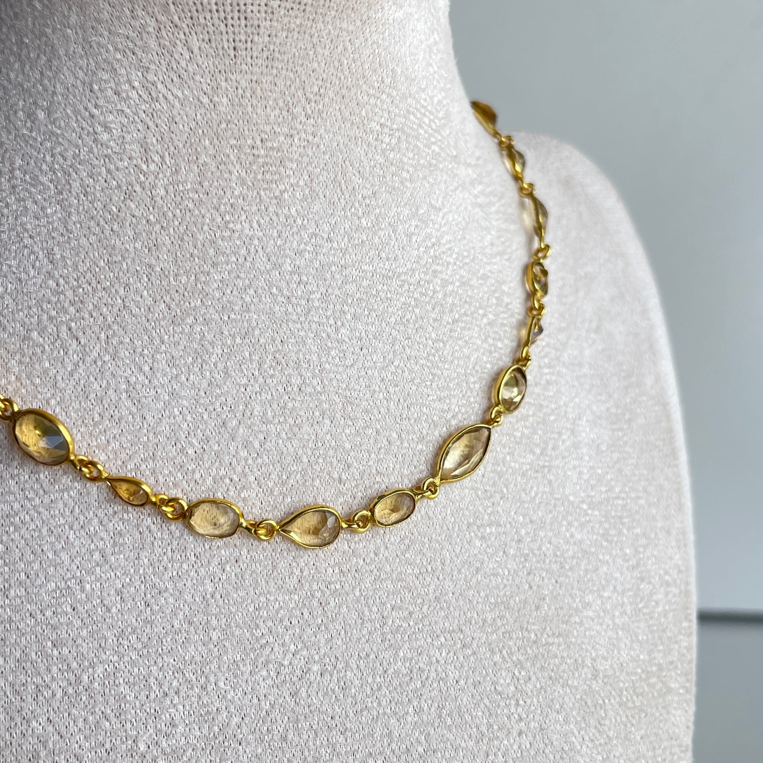 Citrine 18ct Gold Plated Necklace