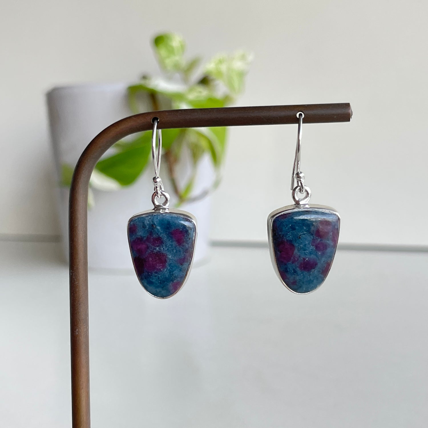 Ruby In Kyanite Earrings