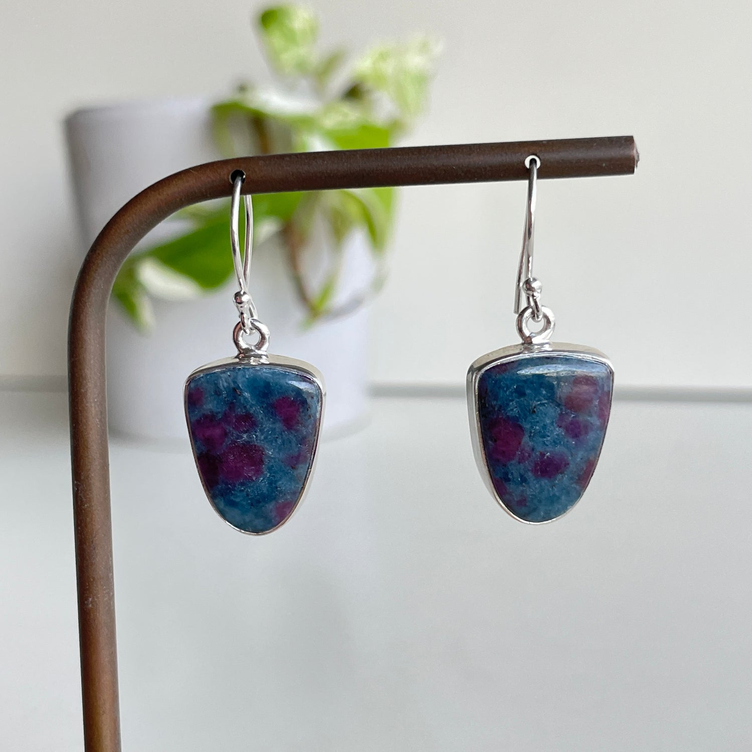 Ruby In Kyanite Earrings