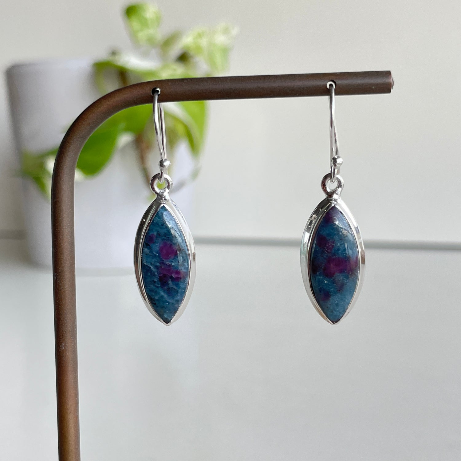 Ruby In Kyanite Marquise Earrings