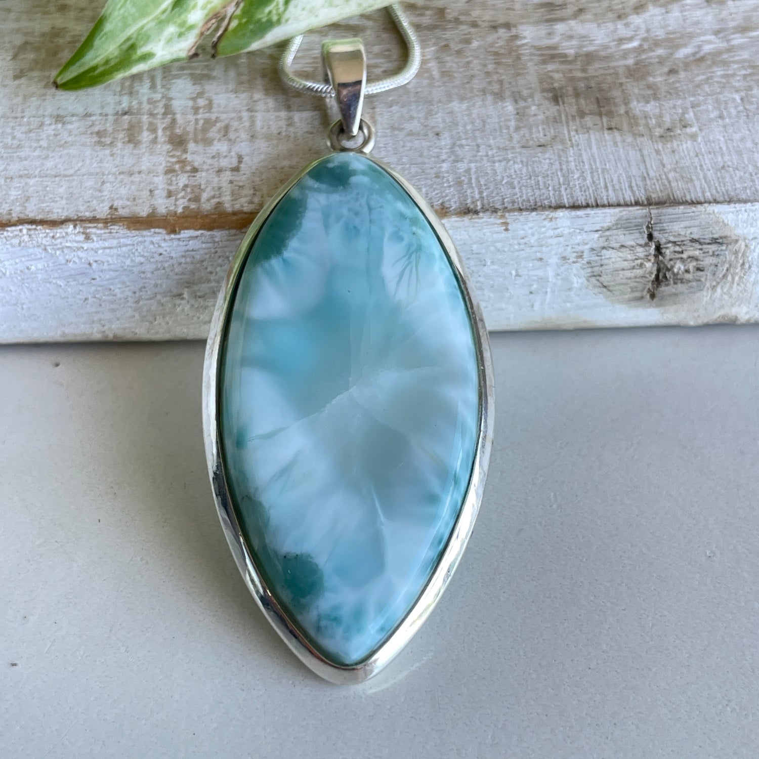 Larimar Marquise Pendant