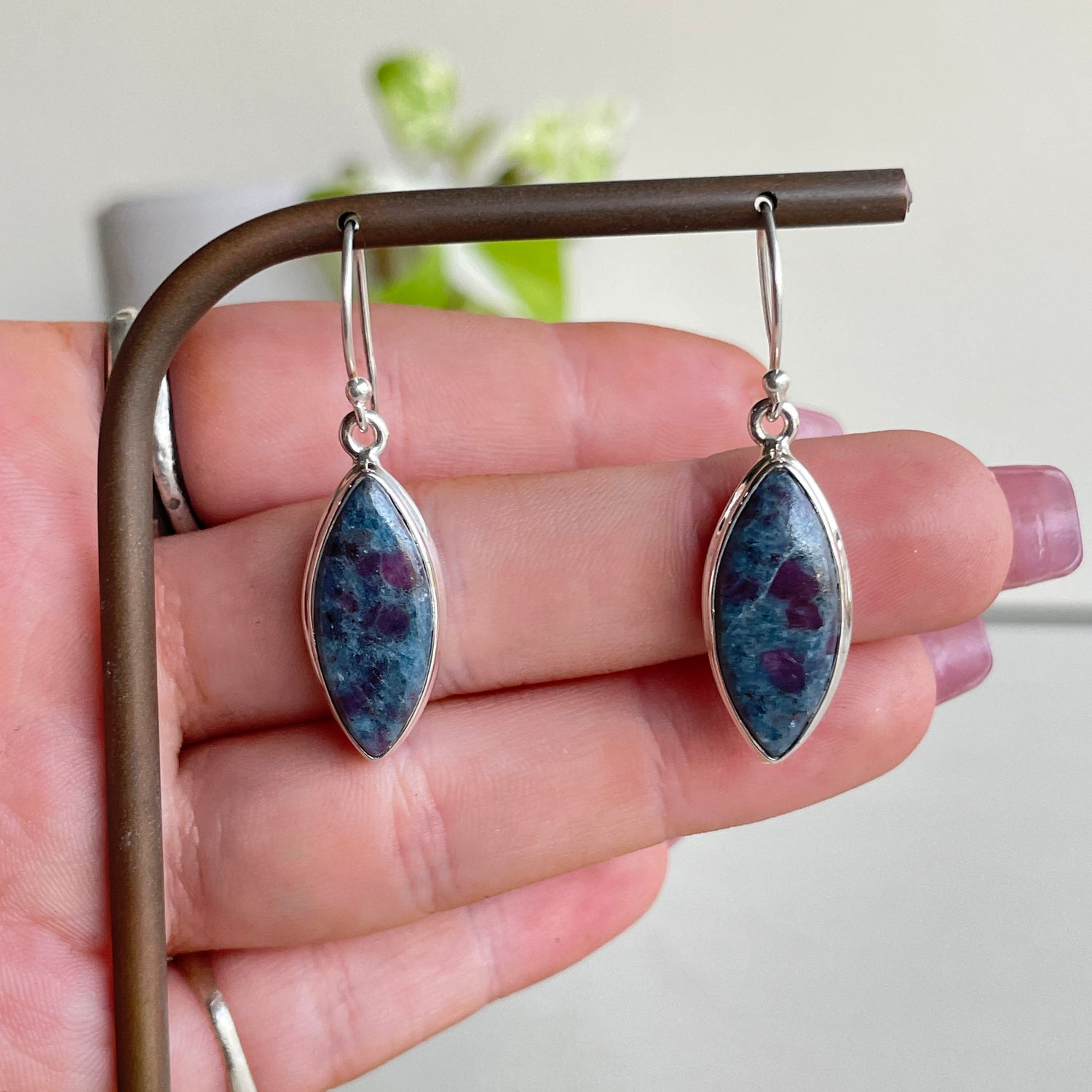 Ruby In Kyanite Marquise Earrings