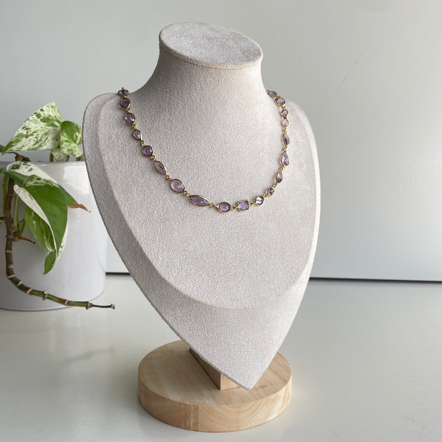 Amethyst 18ct Gold Plated Necklace