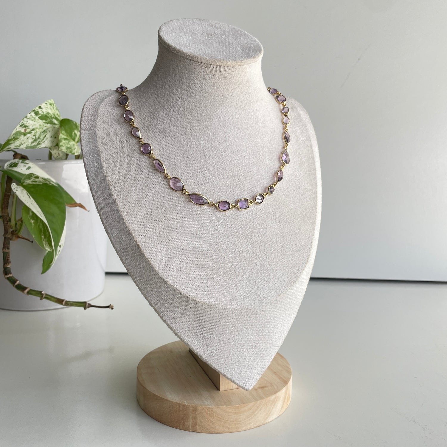 Amethyst 18ct Gold Plated Necklace