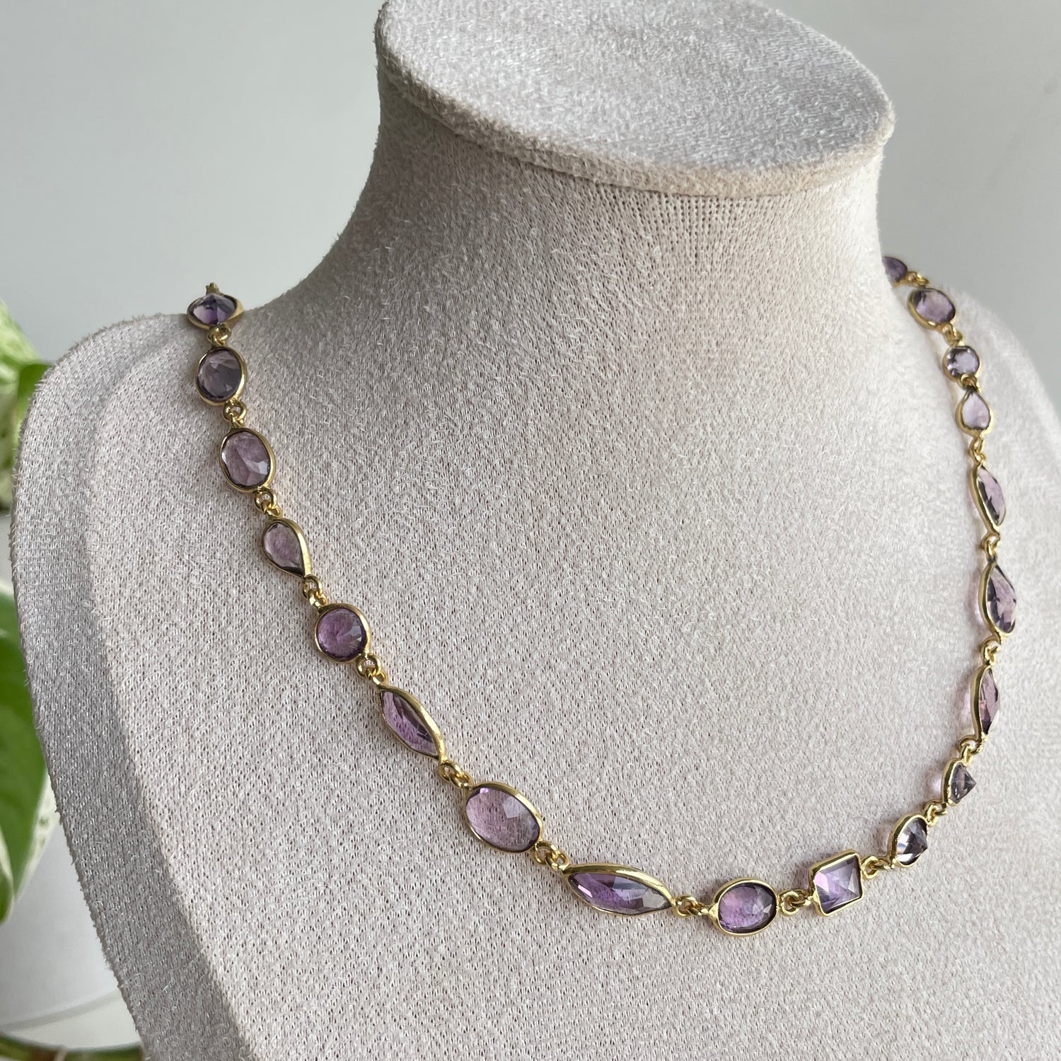 Amethyst 18ct Gold Plated Necklace