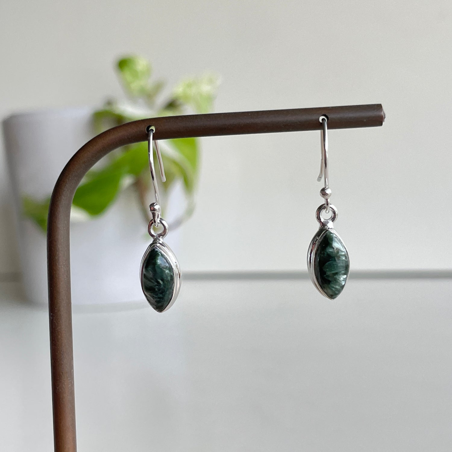 Seraphinite Marquise Earrings