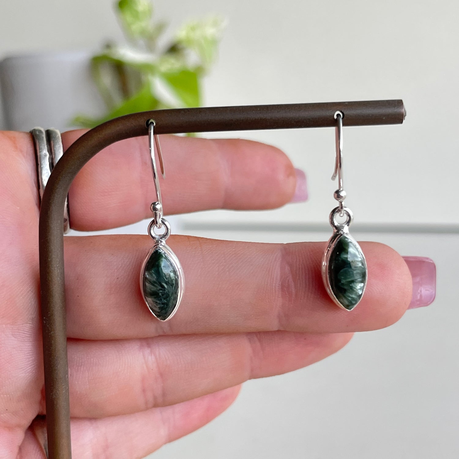 Seraphinite Marquise Earrings