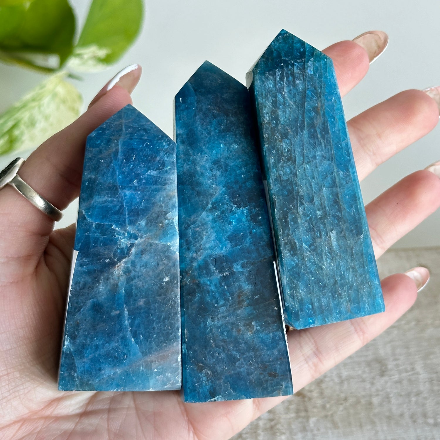 Blue Apatite - High Quality Obelisk Medium