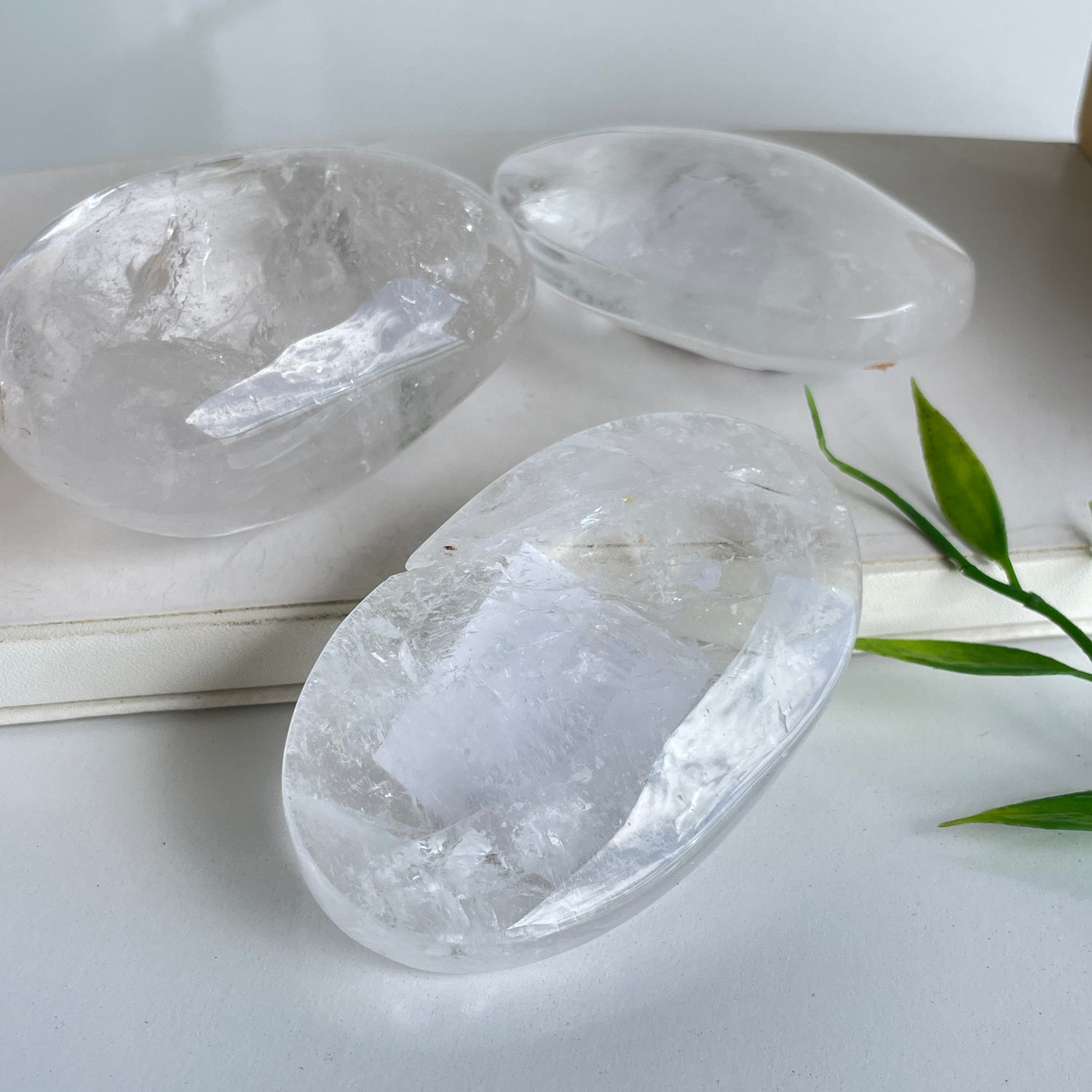 Clear Quartz Palmstone Large