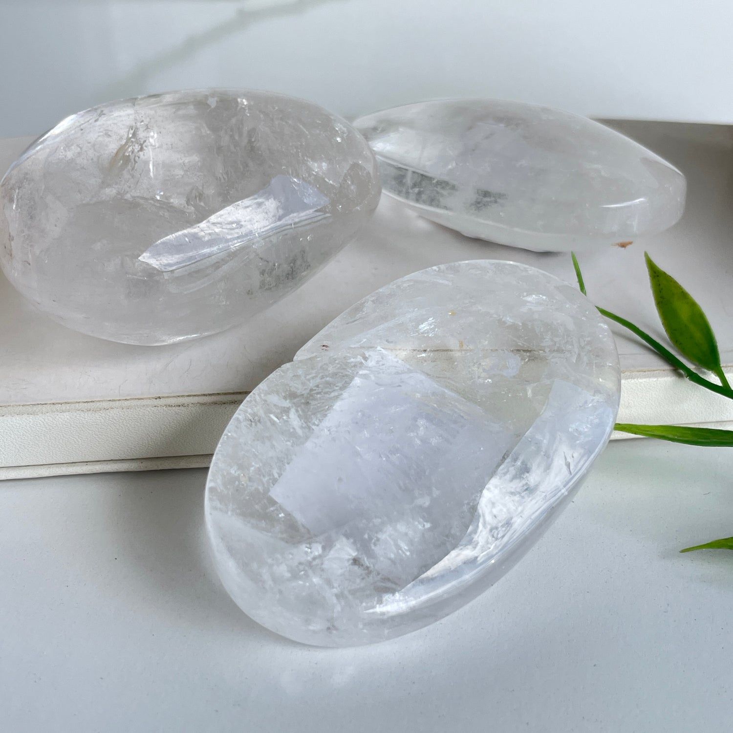Clear Quartz Palmstone Large