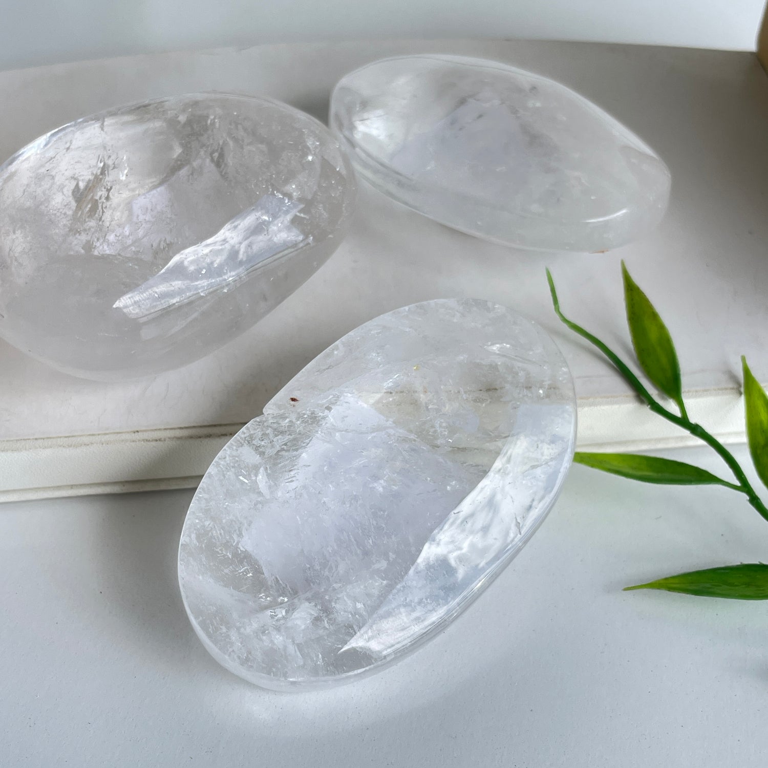 Clear Quartz Palmstone Large