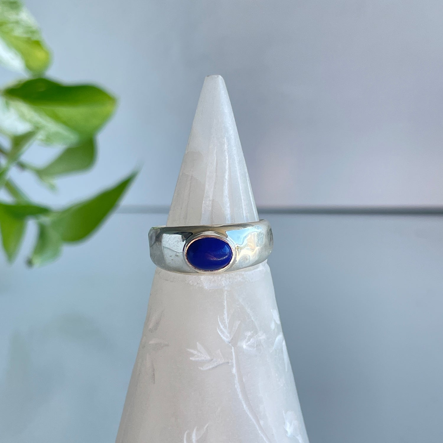 Lapis Lazuli Oval Ring Sz9.5 002