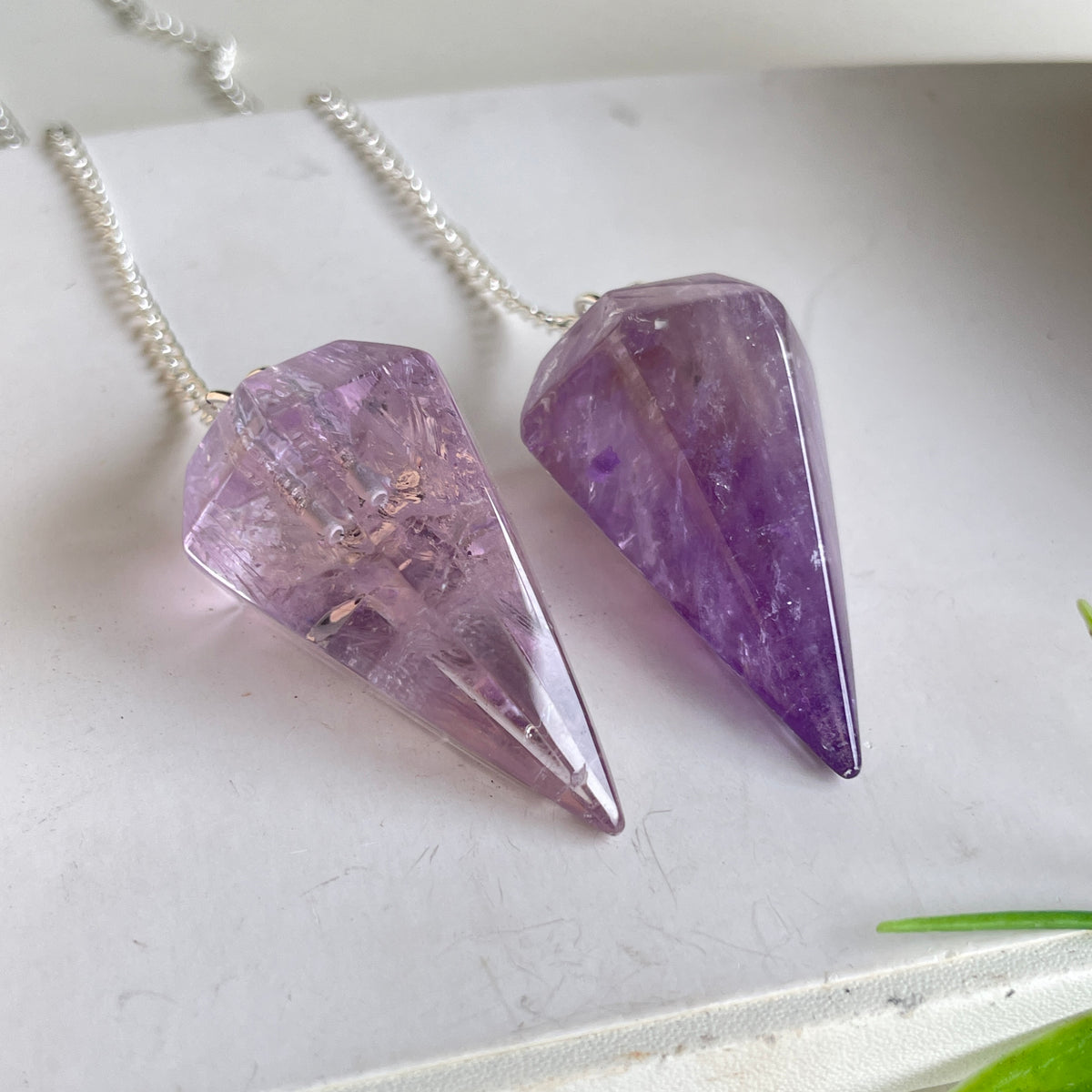 Amethyst Faceted Pendulum