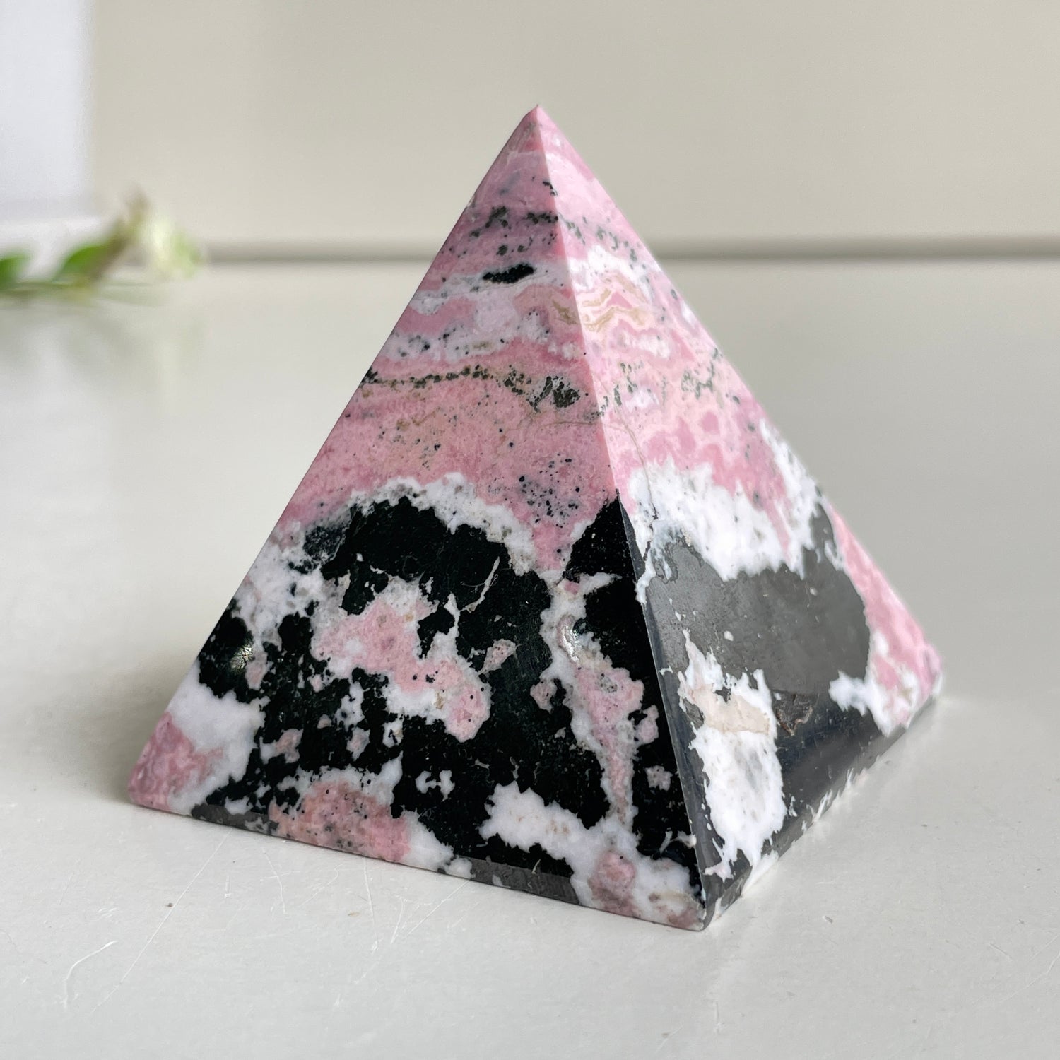 Peruvian Rhodonite Pyramid 5cm
