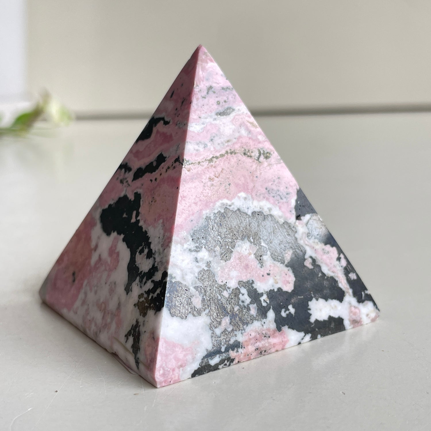 Peruvian Rhodonite Pyramid 5cm