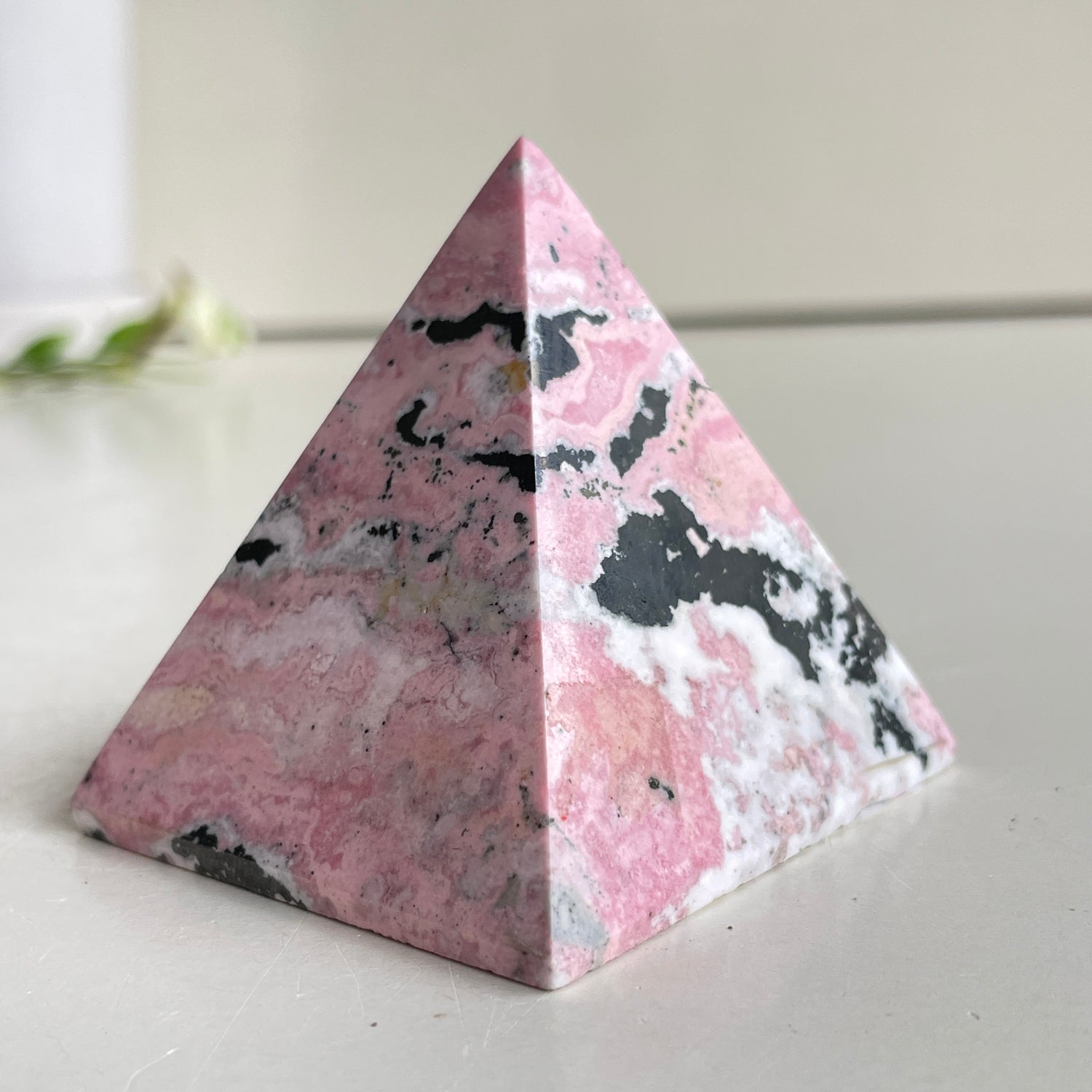 Peruvian Rhodonite Pyramid 5cm