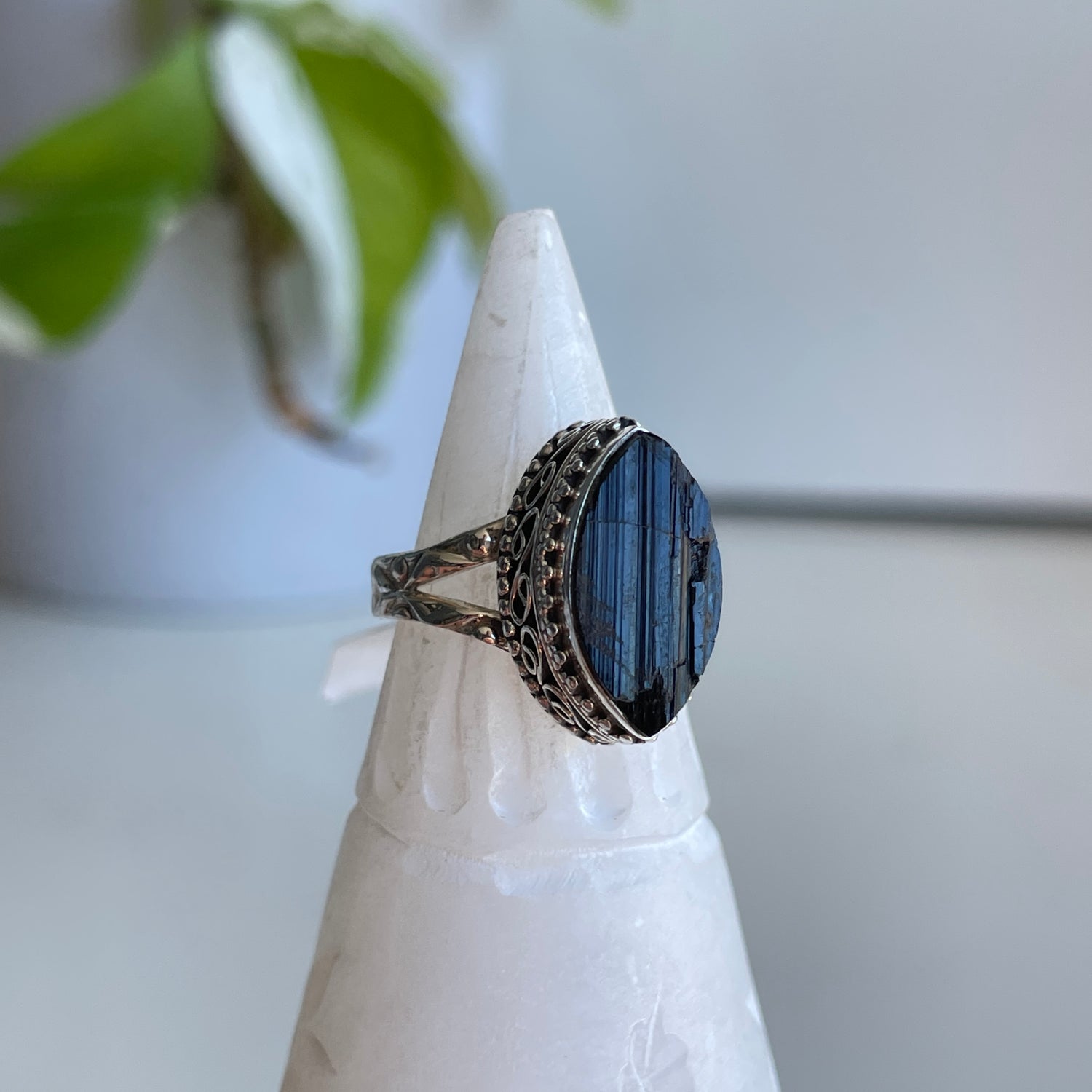 Black Tourmaline Marquise Ring Sz5.5